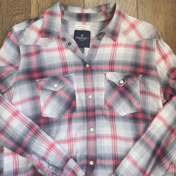 American Eagle flannel womens M - Picture 2 of 6